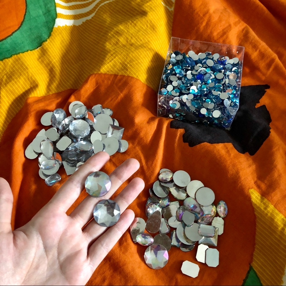Acrylic Gems - Flat Backed - Assorted